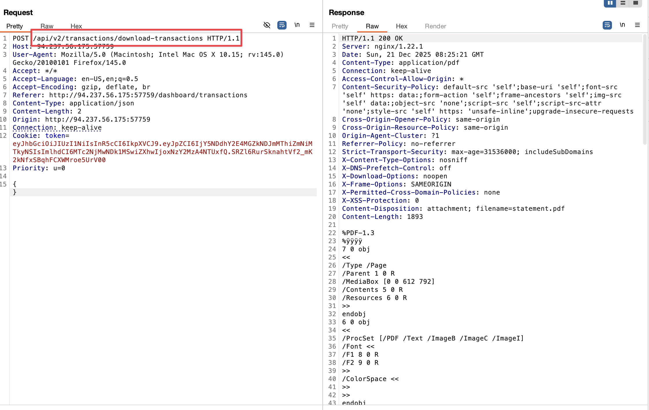 Manipulate API endpoint