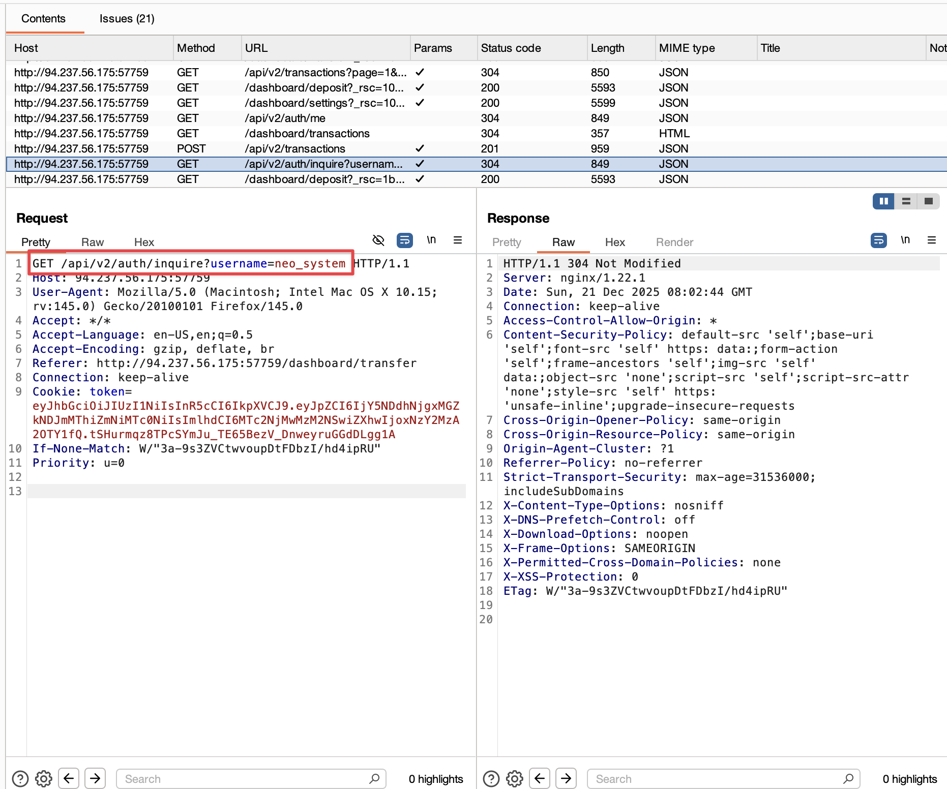 User details API endpoint